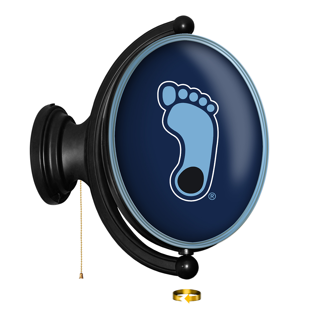 North Carolina Tar Heels: Heel Logo - Original Oval Rotating Lighted Wall Sign Navy