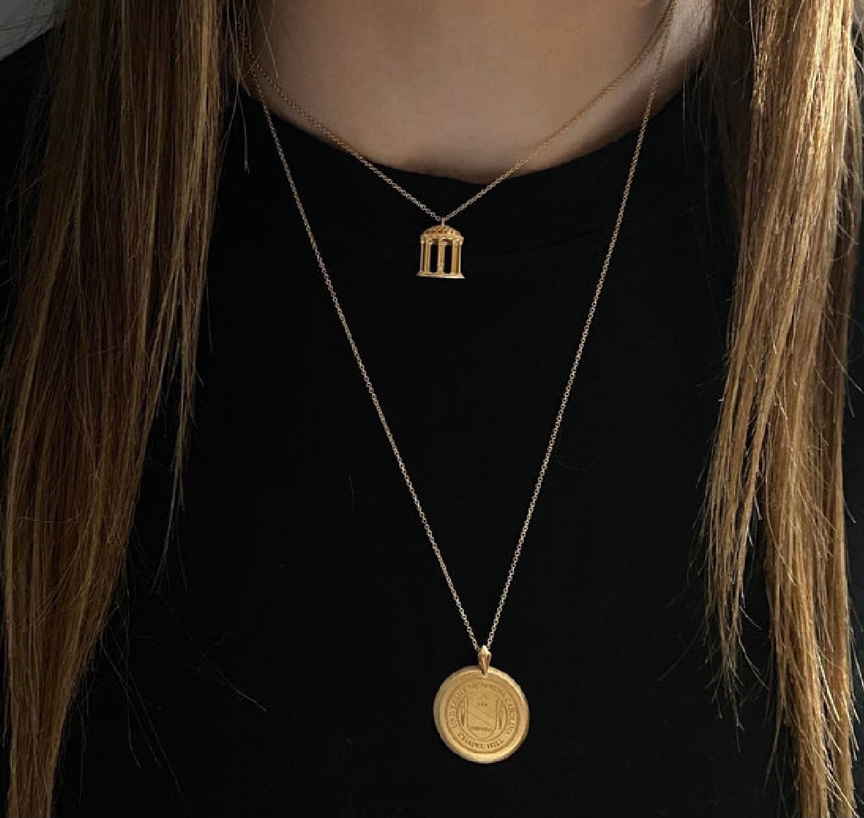 UNC Old Well Necklace by Kyle Cavan Gold