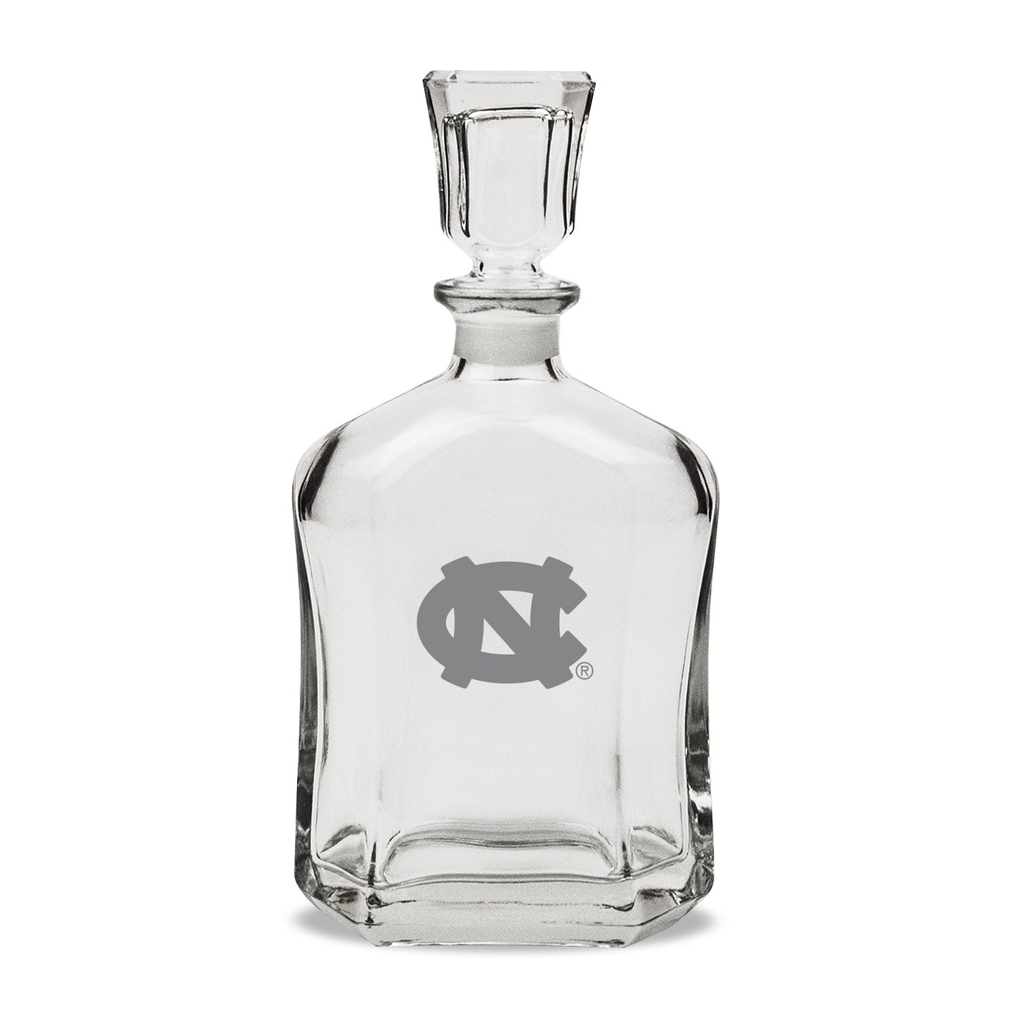 UNC Tar Heels Hand Etched Crystal Decanter