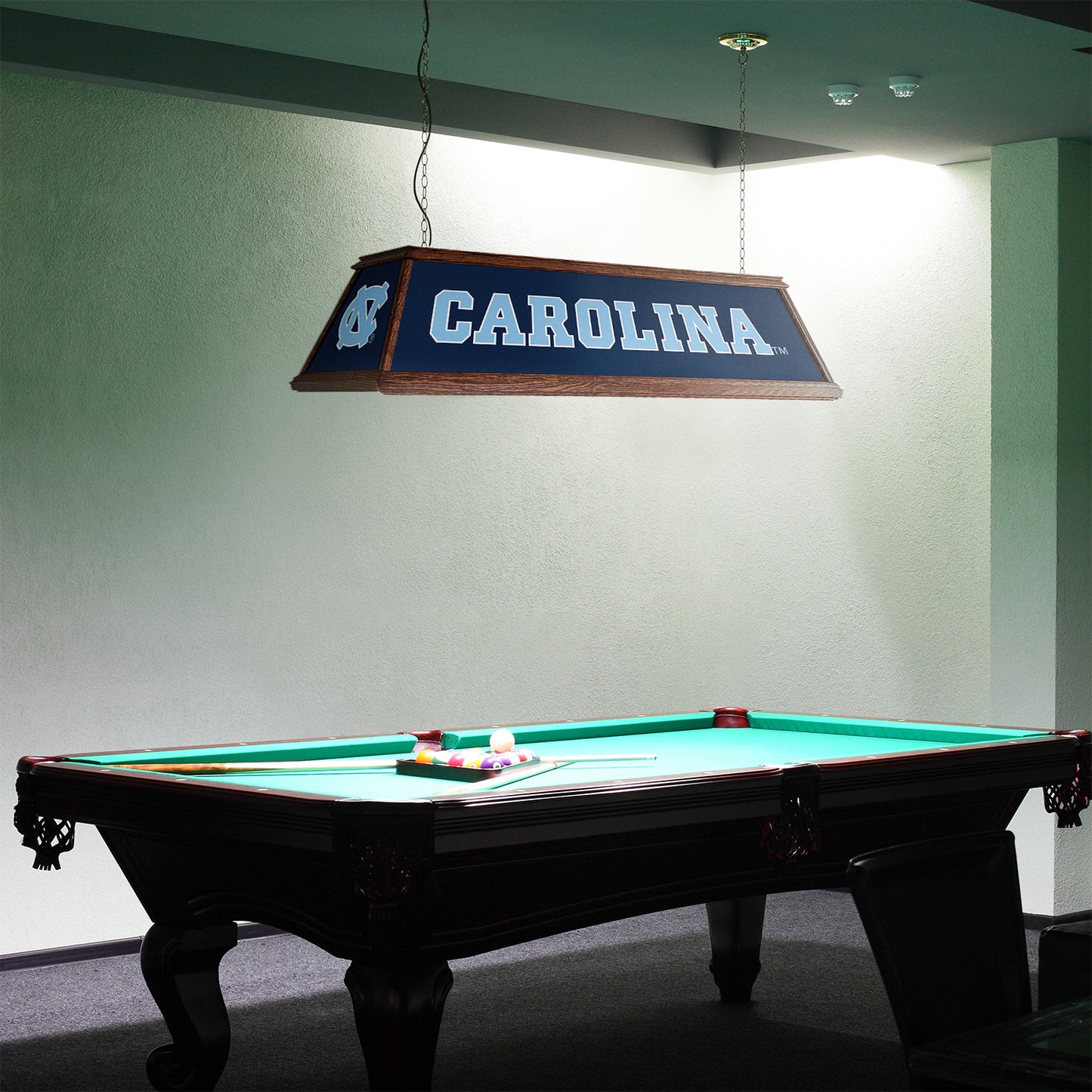 North Carolina Tar Heels: Premium Wood Pool Table Light Navy