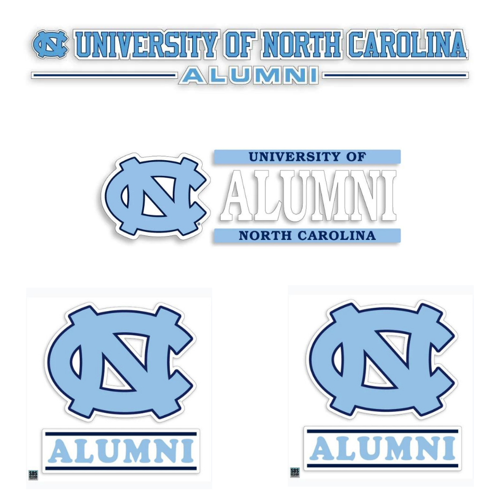 UNC Alumni Decal Sticker Pack of 4