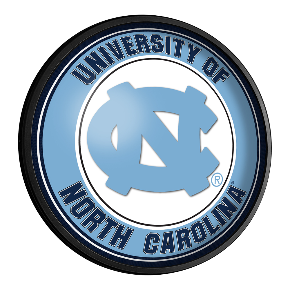North Carolina Tar Heels: Round Slimline Lighted Wall Sign