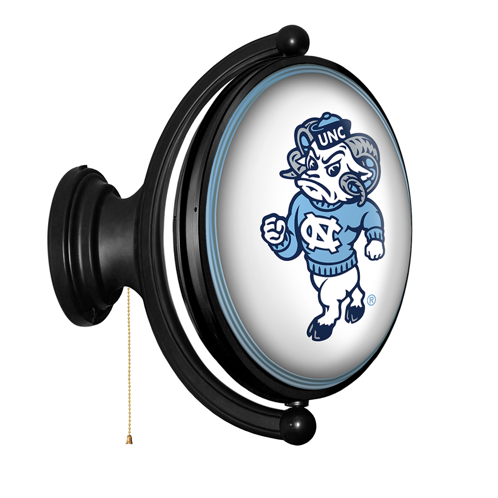 North Carolina Tar Heels: Mascot - Original Oval Rotating Lighted Wall Sign White