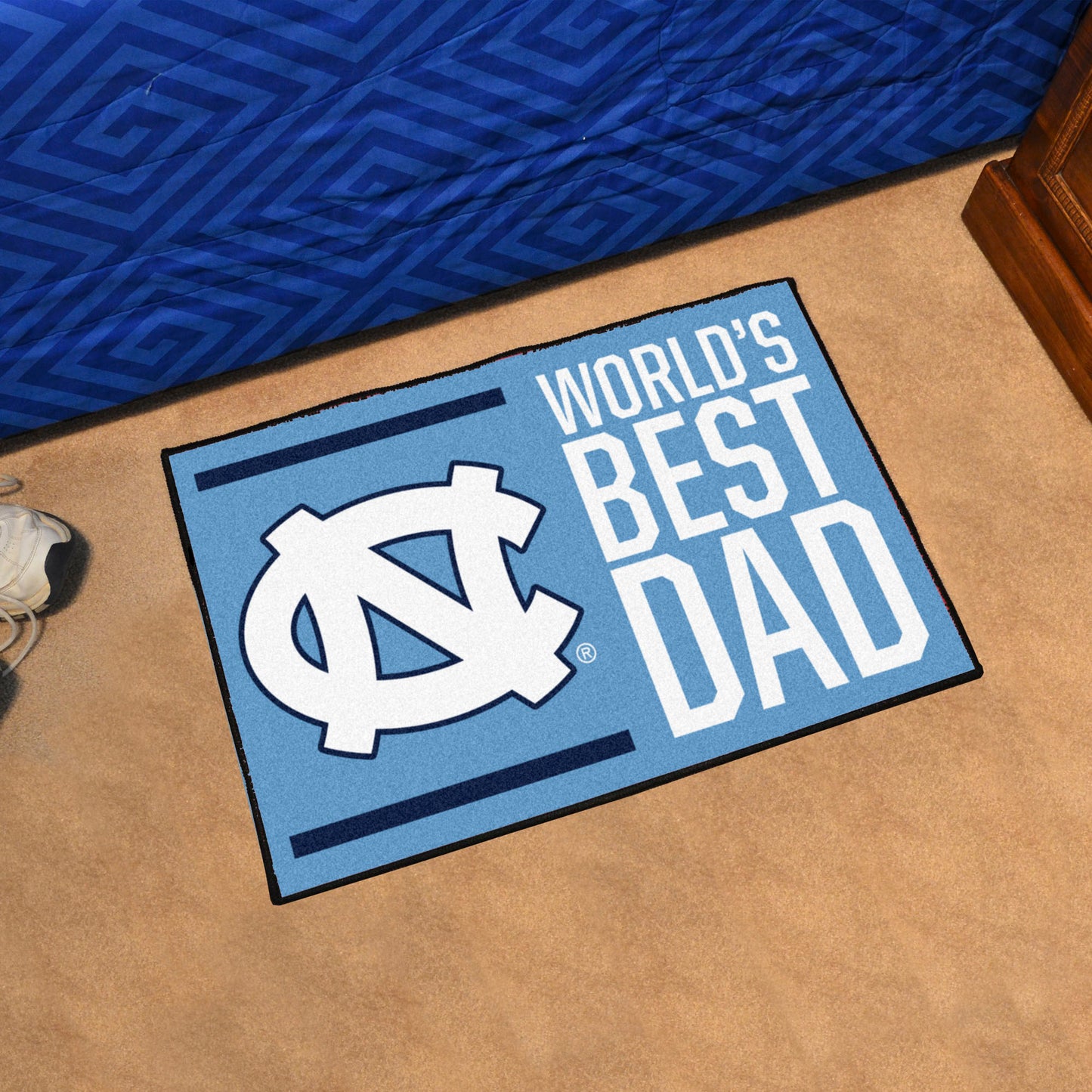North Carolina Tar Heels Starter Mat - World's Best Dad with NC Primary Logo by Fanmats
