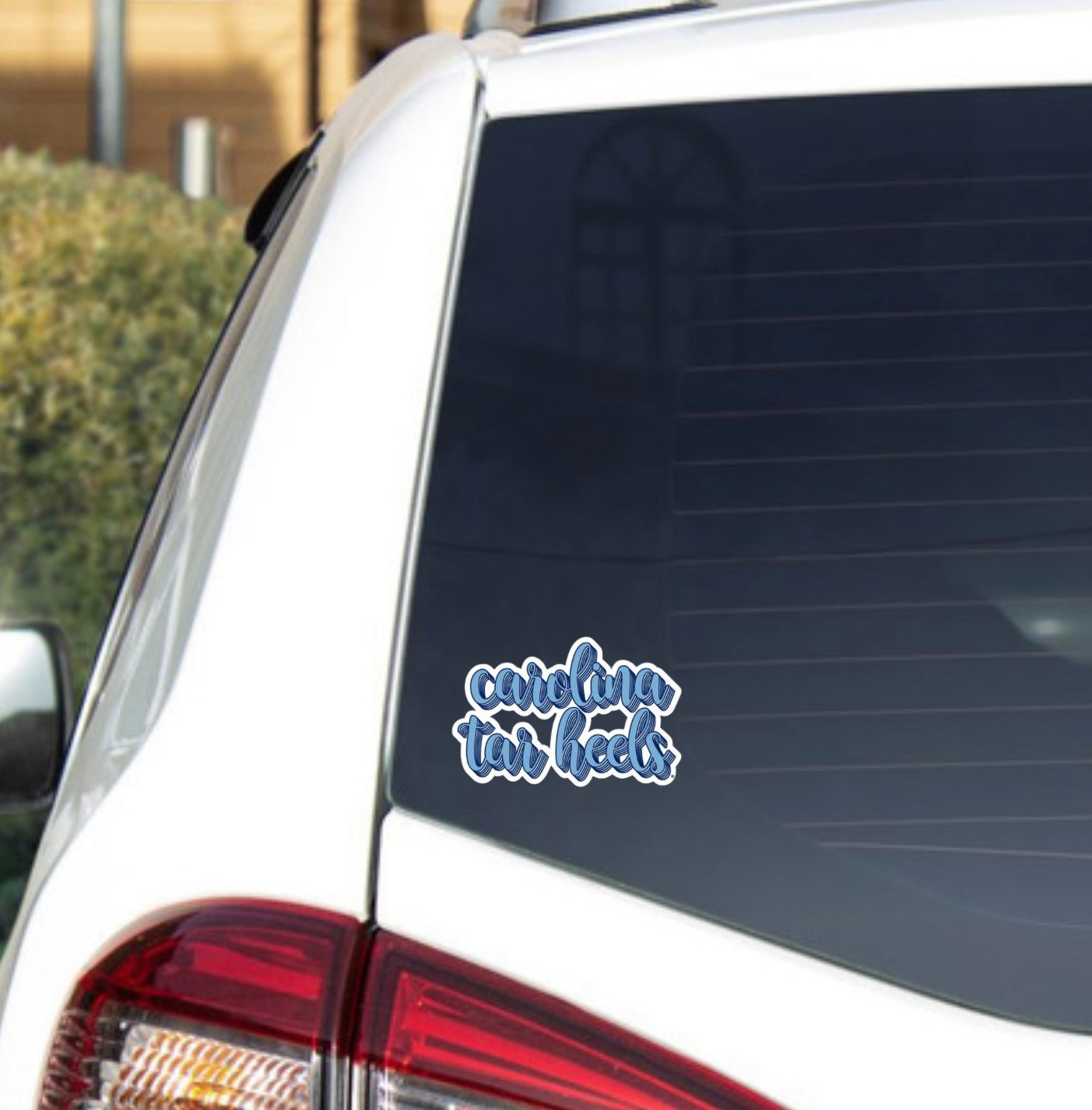 Carolina Tar Heels Shadow Script Decal Sticker 3 Inches