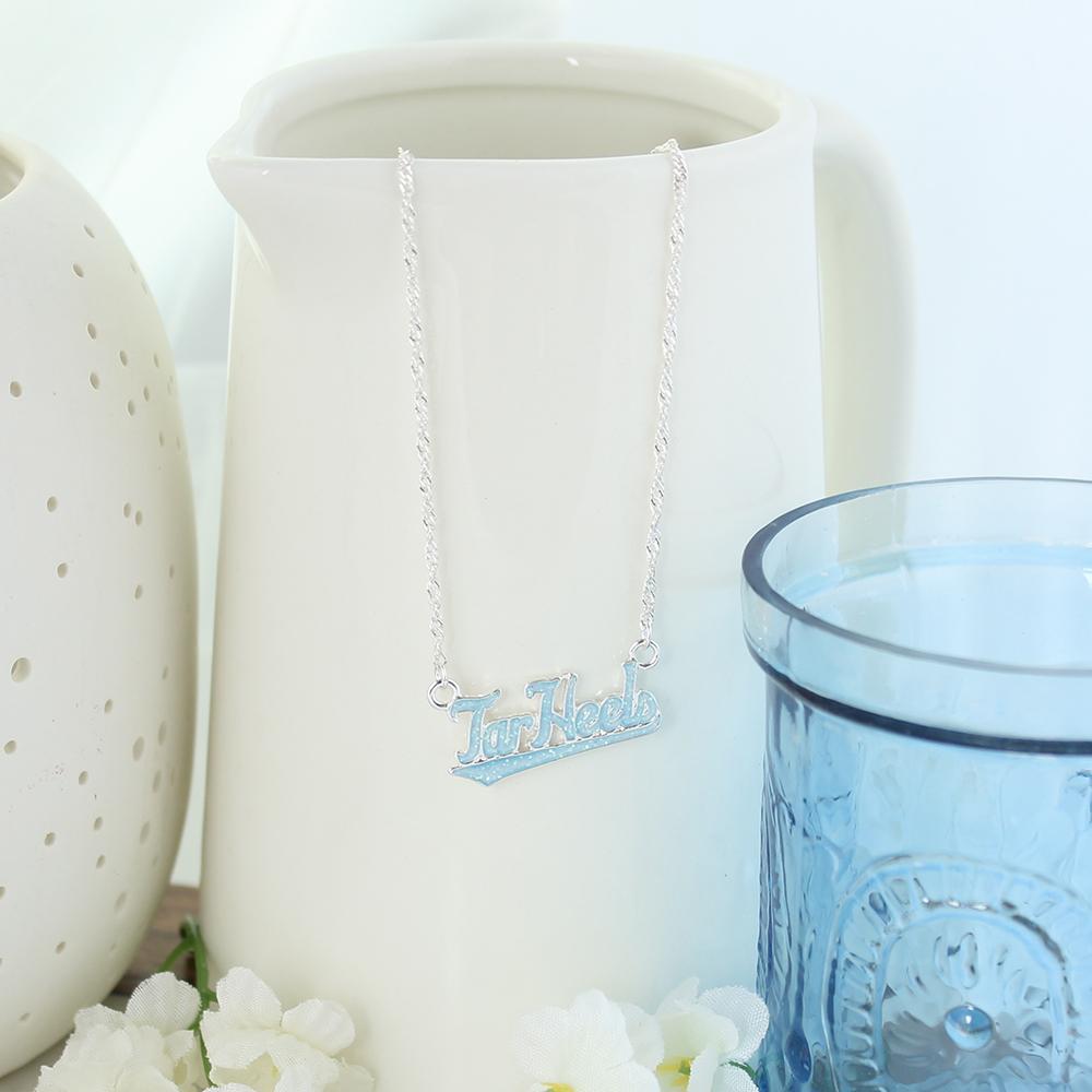 North Carolina Tar Heels Seasons Jewelry UNC Tar Heels Slogan Necklace