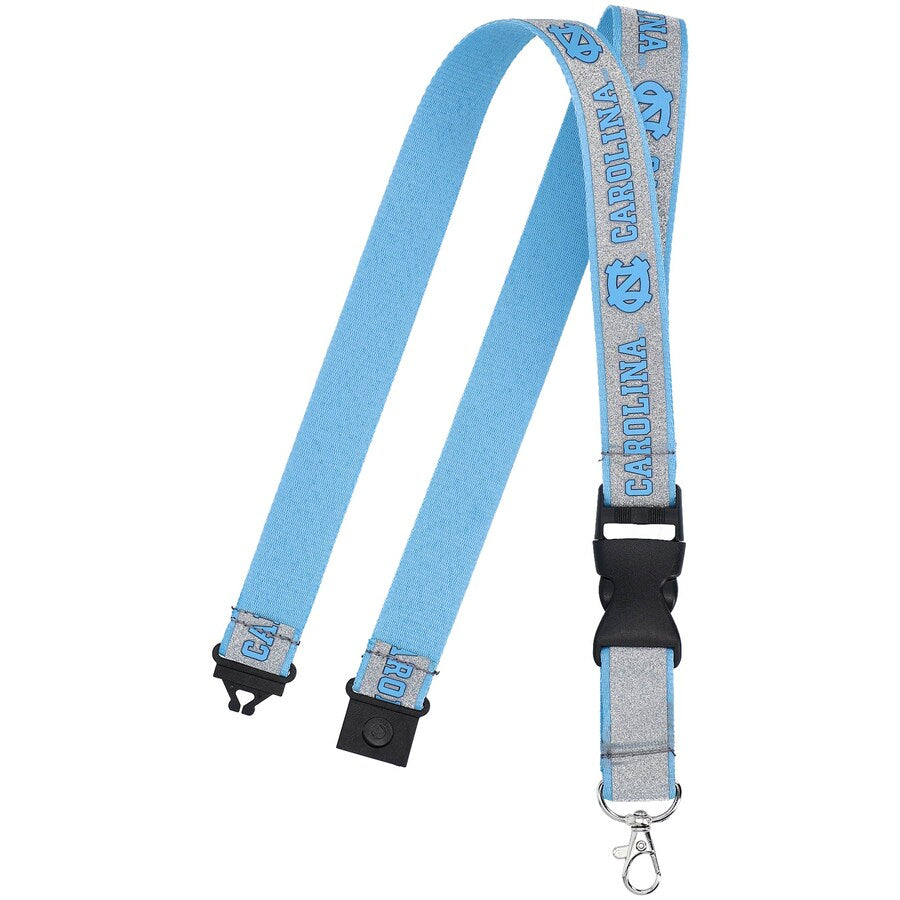 Carolina Tar Heels Sparkle Glitter Lanyard with Buckle