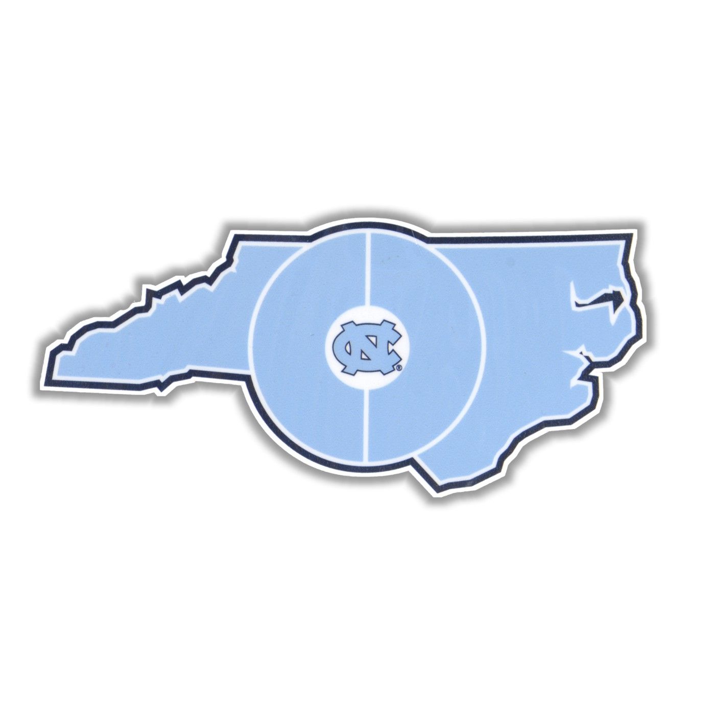 North Carolina Tar Heels SDS Basketball State Decal 3"