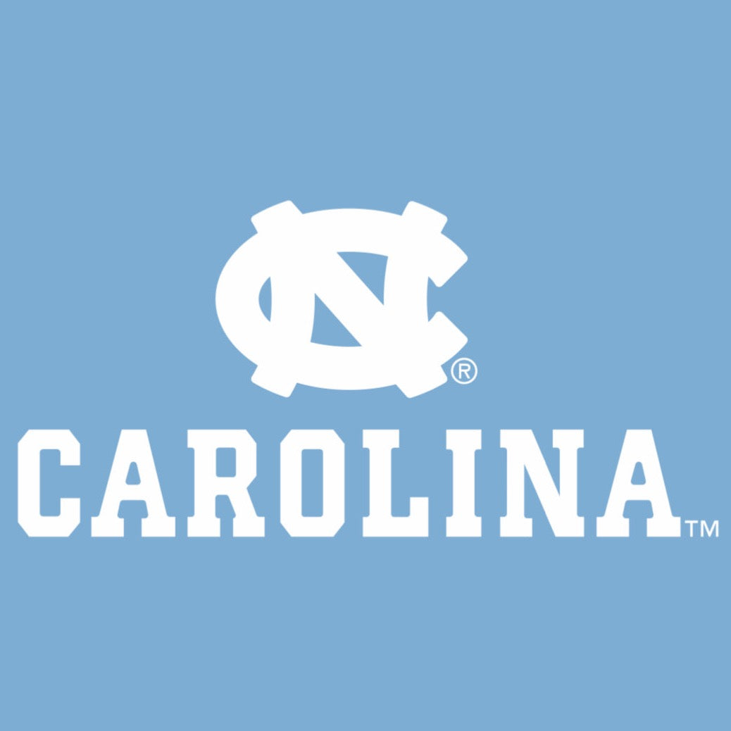 Carolina Logo Button Pin in Light Blue and White