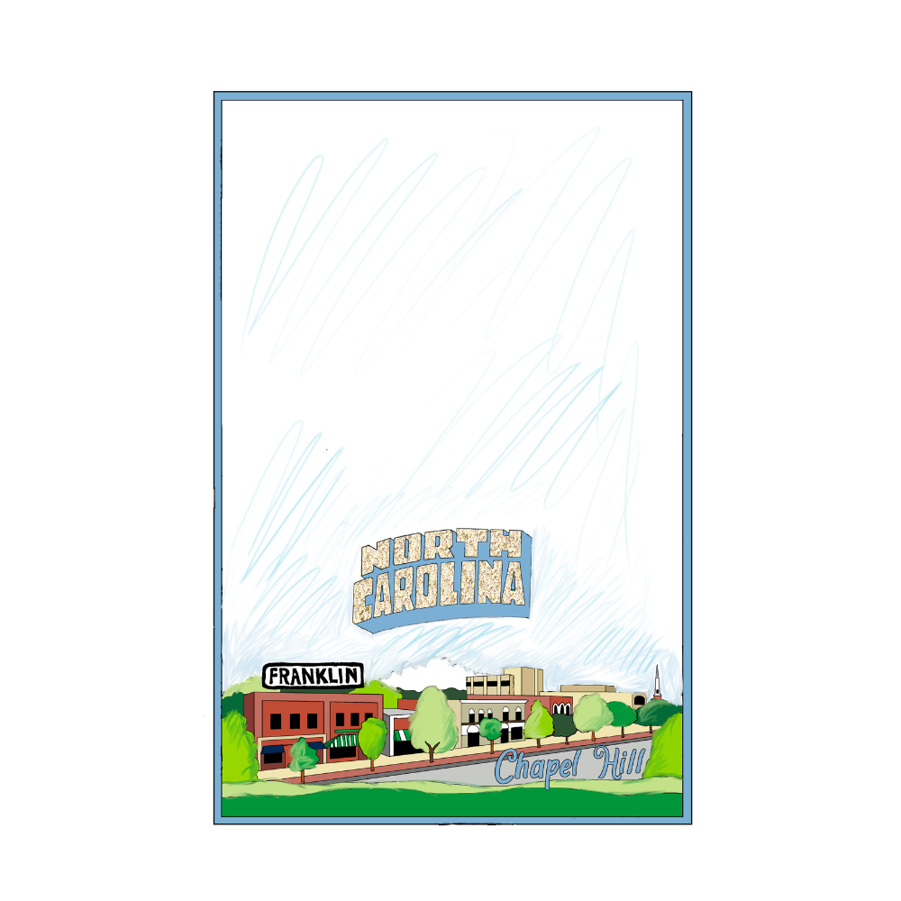 Chapel Hill North Carolina Kitchen Hand Towel Franklin Street