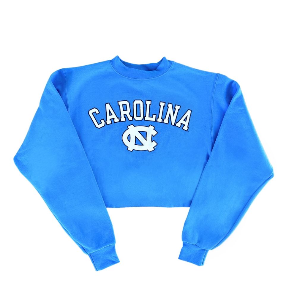 Carolina UNC Basic Blue Cropped Crewneck Sweatshirt by Champion