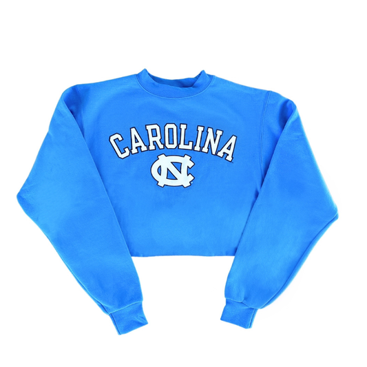 Carolina UNC Basic Blue Cropped Crewneck Sweatshirt by Champion