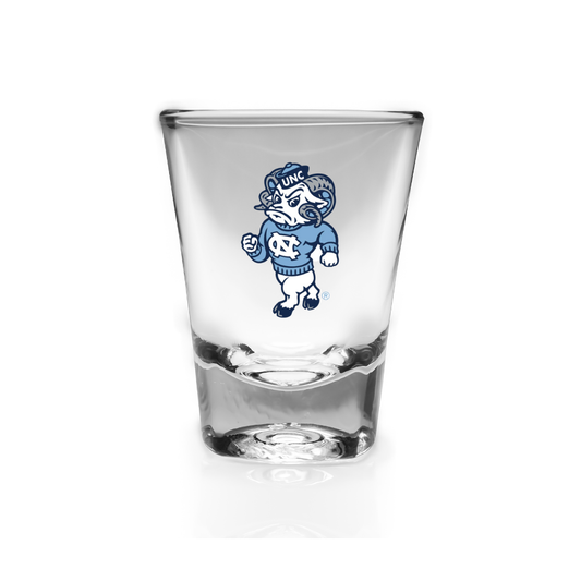 North Carolina Tar Heels Rameses Shot Glass