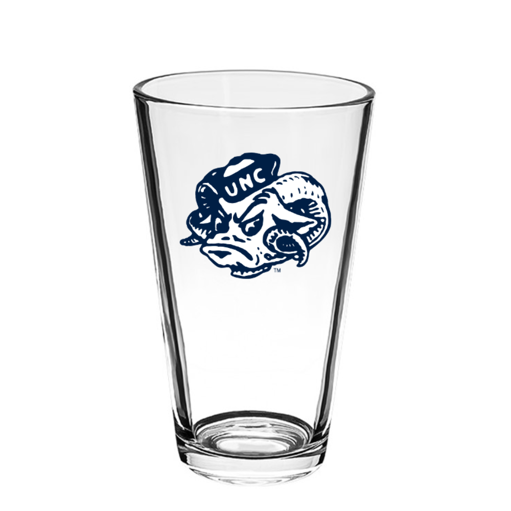 North Carolina Tar Heels Vintage Rameses Pint Glass