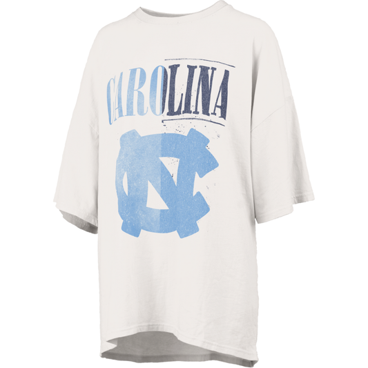 Carolina Tar Heels Vintage Oversized T-Shirt Split UNC Logo Design