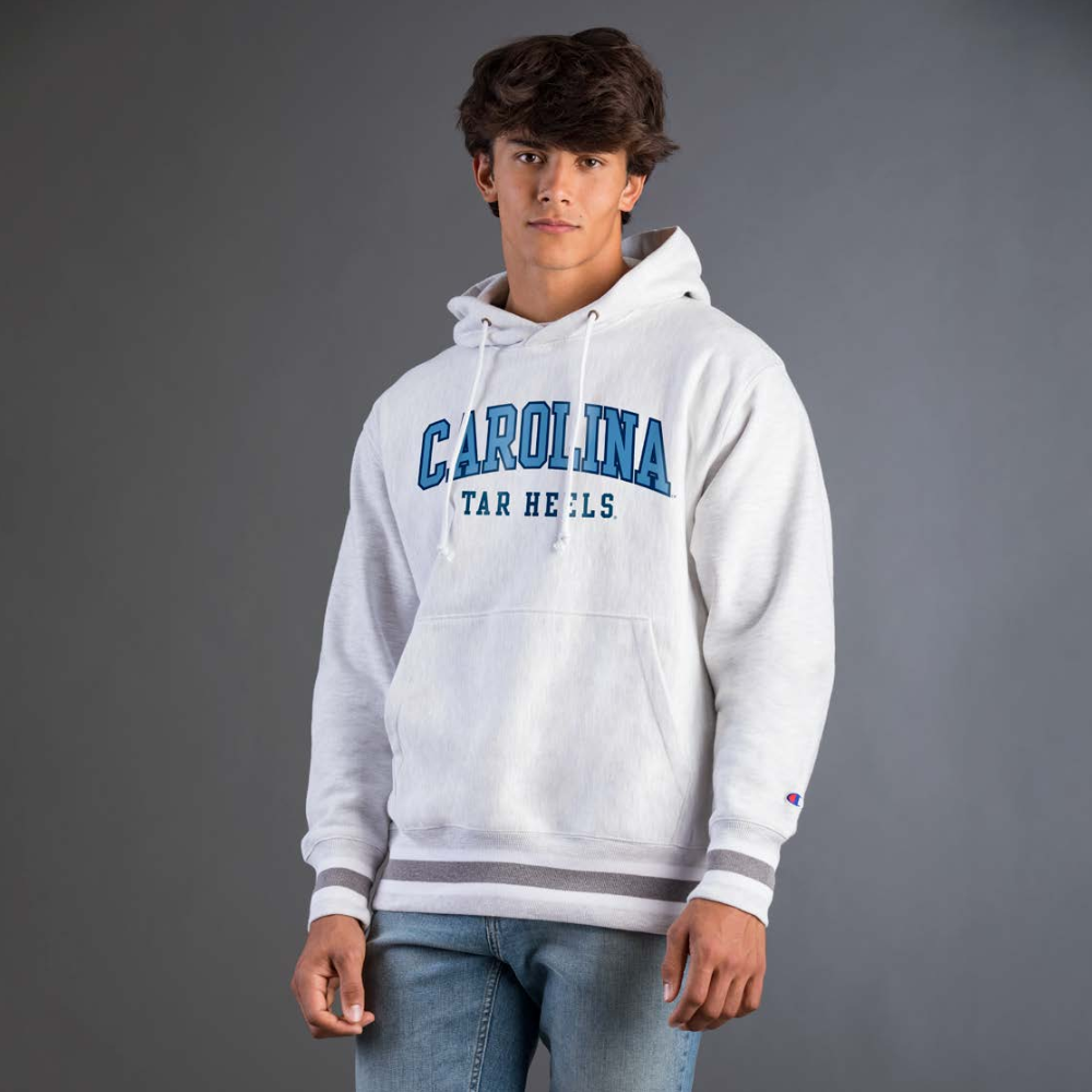 North Carolina Tar Heels Ash Grey Reverse Weave Vintage Hoodie