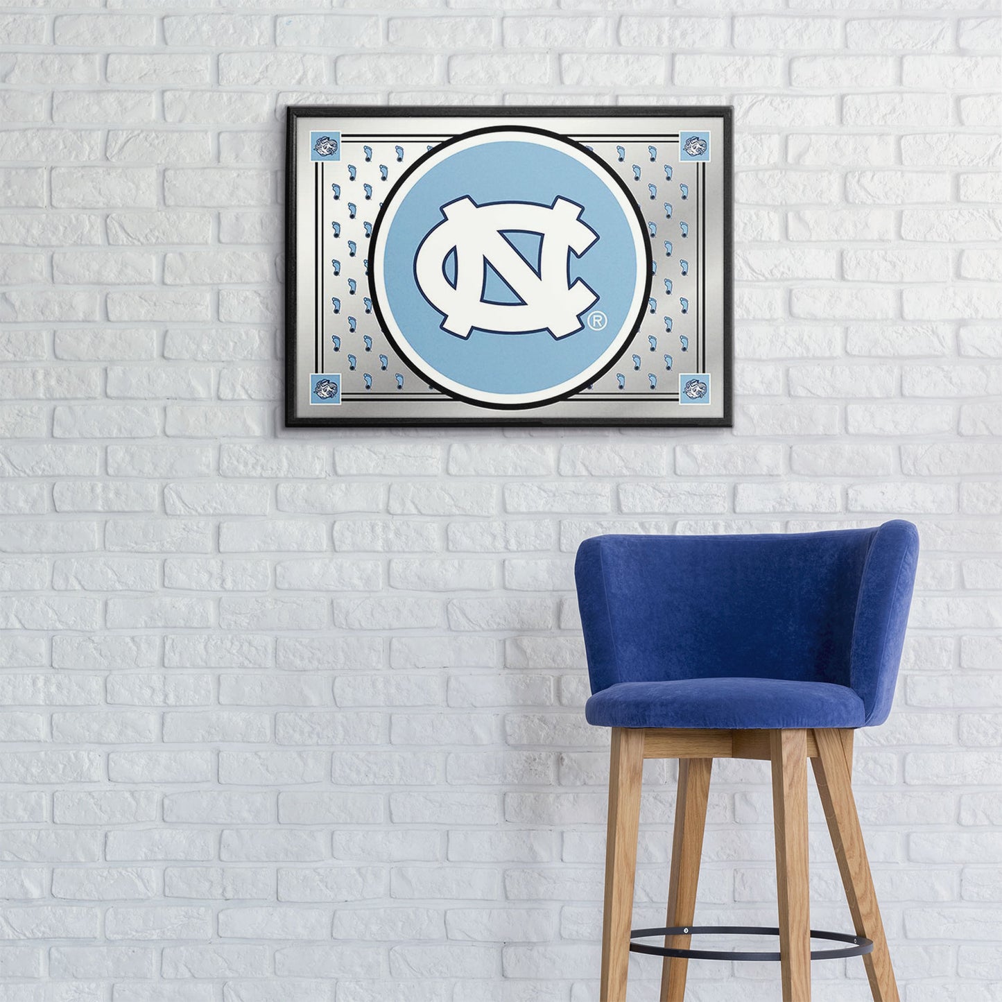 North Carolina Tar Heels: Team Spirit - Framed Mirrored Wall Sign Mirrored