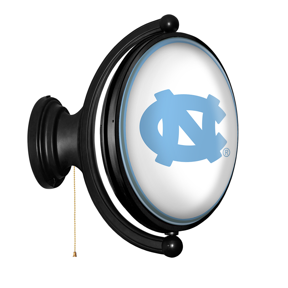 North Carolina Tar Heels: Original Oval Rotating Lighted Wall Sign White