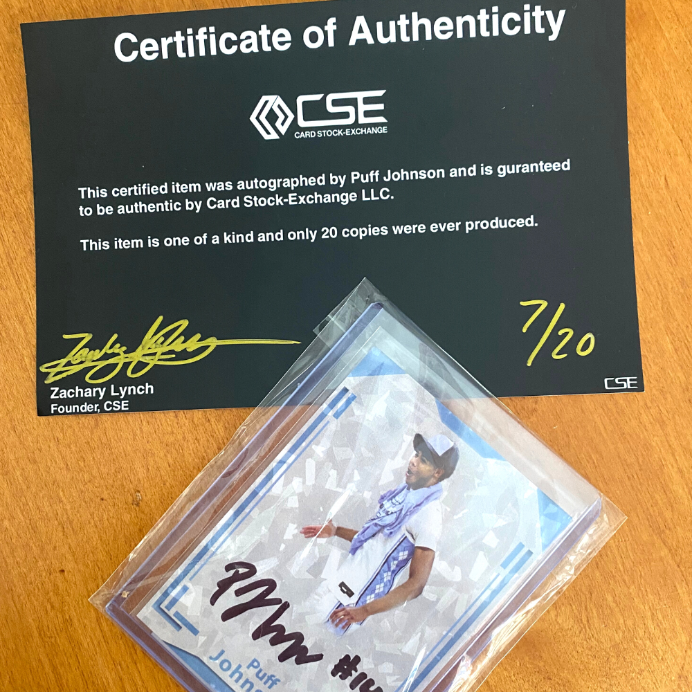 Puff Johnson SIGNED Trading Card - White