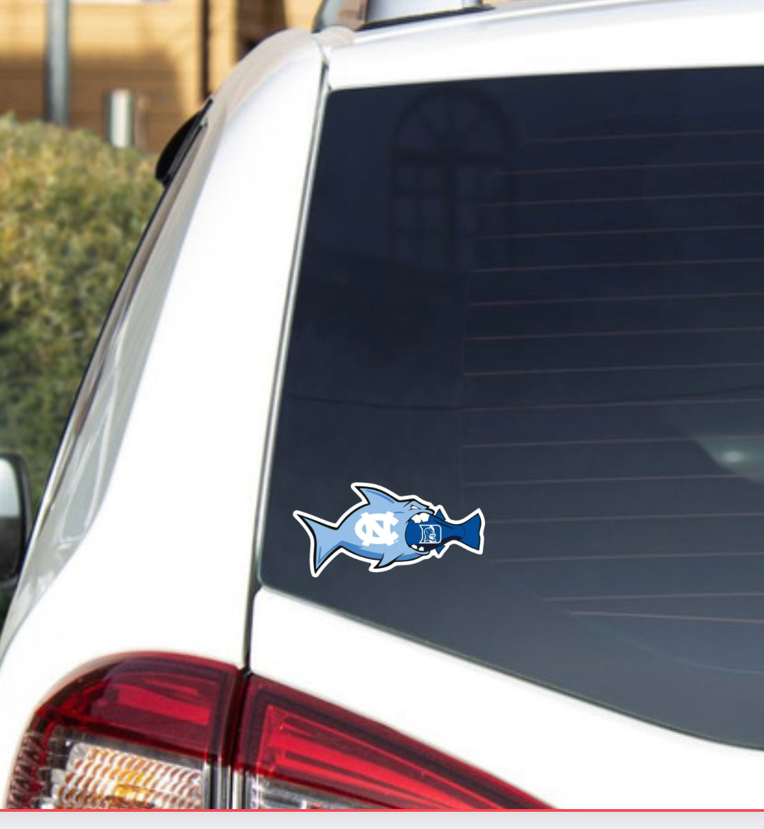 North Carolina Tar Heels Fish Eating Duke Vinyl Decal