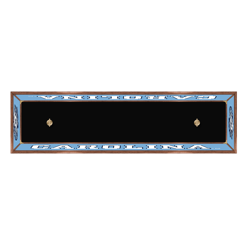 North Carolina Tar Heels: Premium Wood Pool Table Light Carolina Blue / Mascot Cap