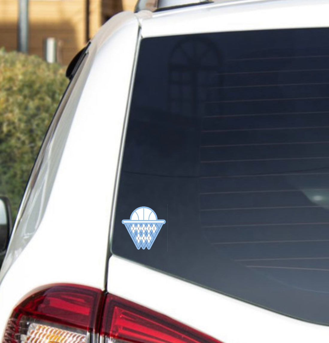 Carolina Basketball Argyle Sticker by Shrunken Head Brand