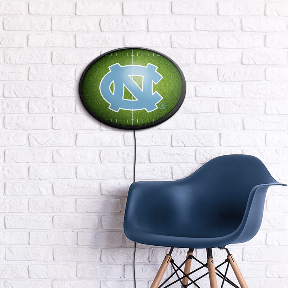 North Carolina Tar Heels: On the 50 - Oval Slimline Lighted Wall Sign