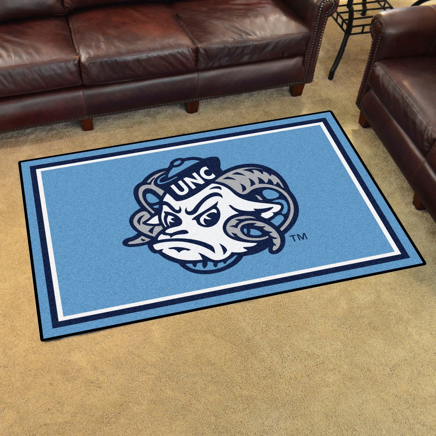 North Carolina Tar Heels 4x6 Rug with Ram Logo by Fanmats
