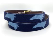 Navy with Carolina Blue North Carolina State Needle point Men’s Belt