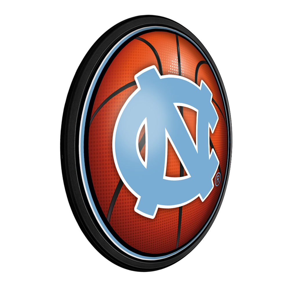 North Carolina Tar Heels: Basketball - Round Slimline Lighted Wall Sign