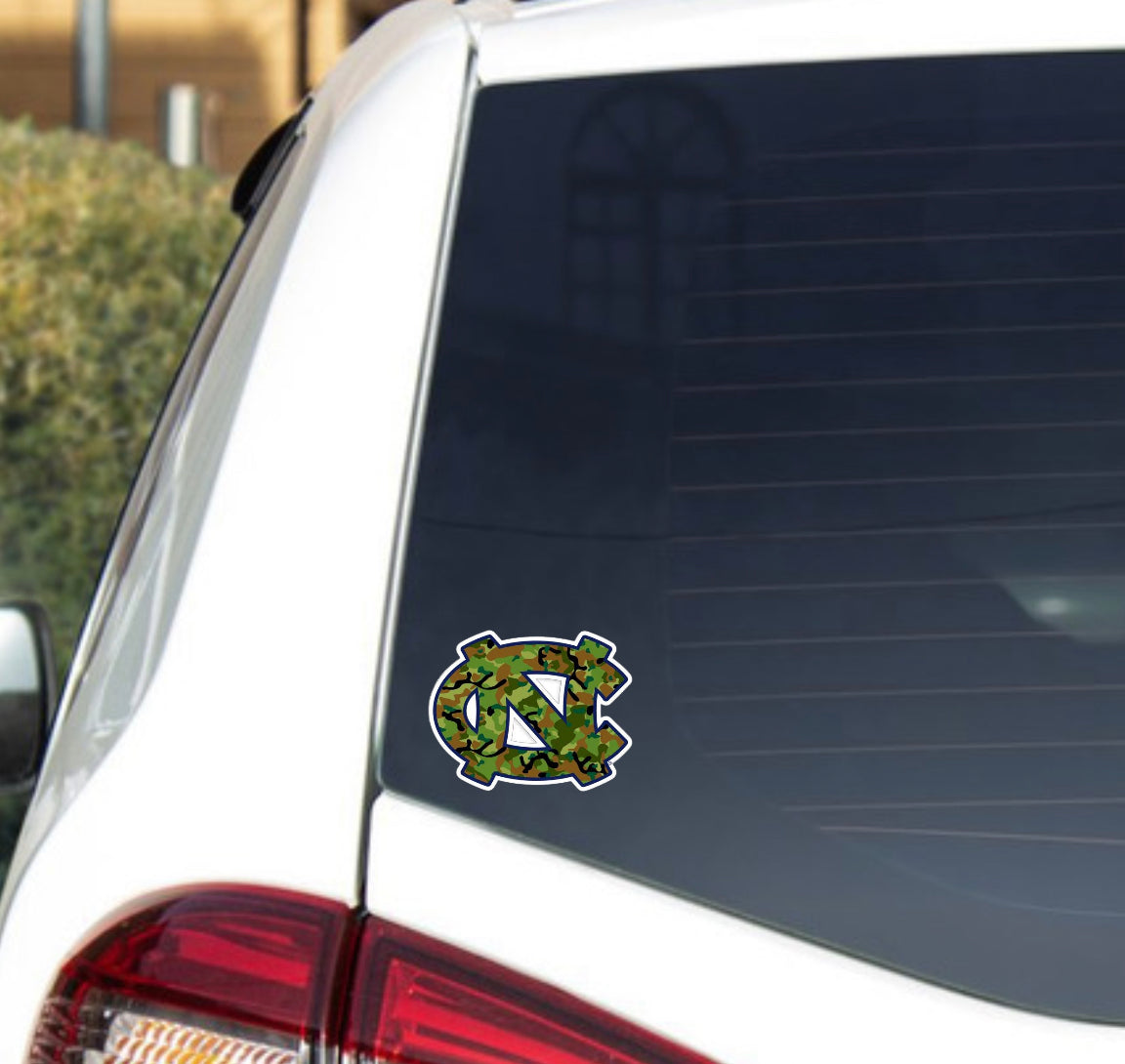 North Carolina Tar Heels Interlock Logo Decal - Camo