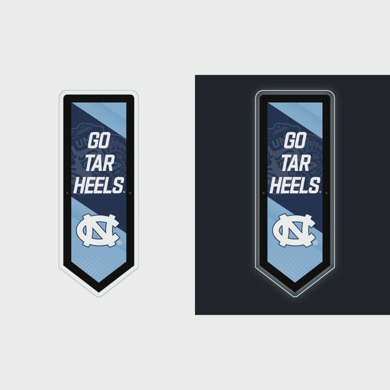 UNC Pennant LED Wall Sign