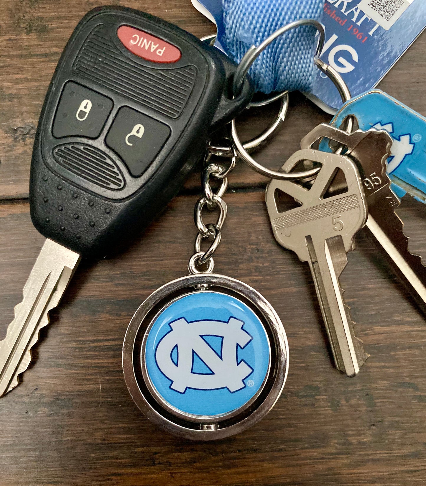 North Carolina Tar Heels Wincraft UNC Spinner Key Chain