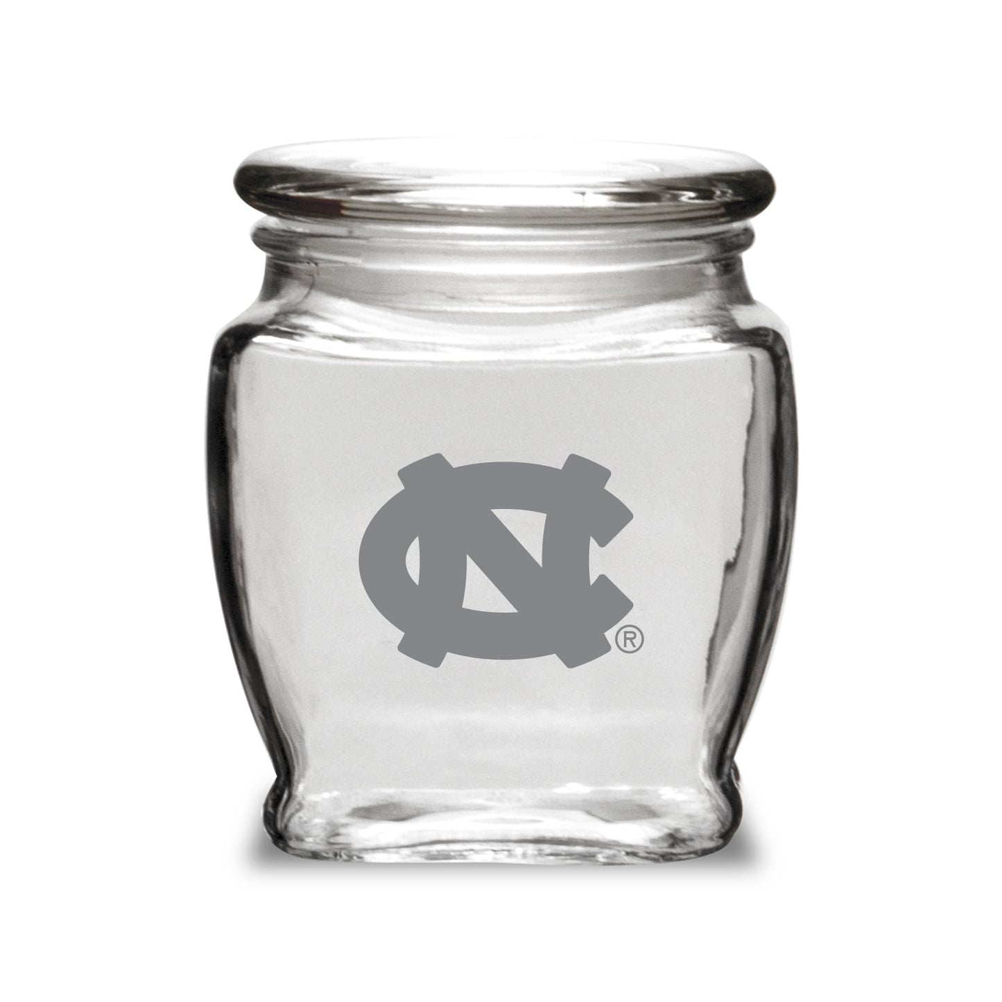 UNC Tar Heels Hand Etched Crystal Jar with Lid