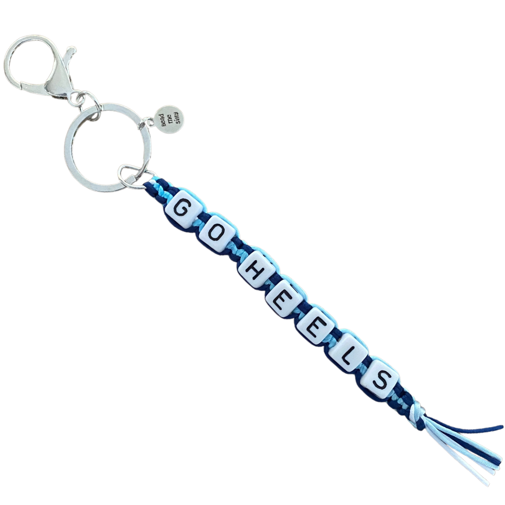 Go Heels Bead Braid Keychain