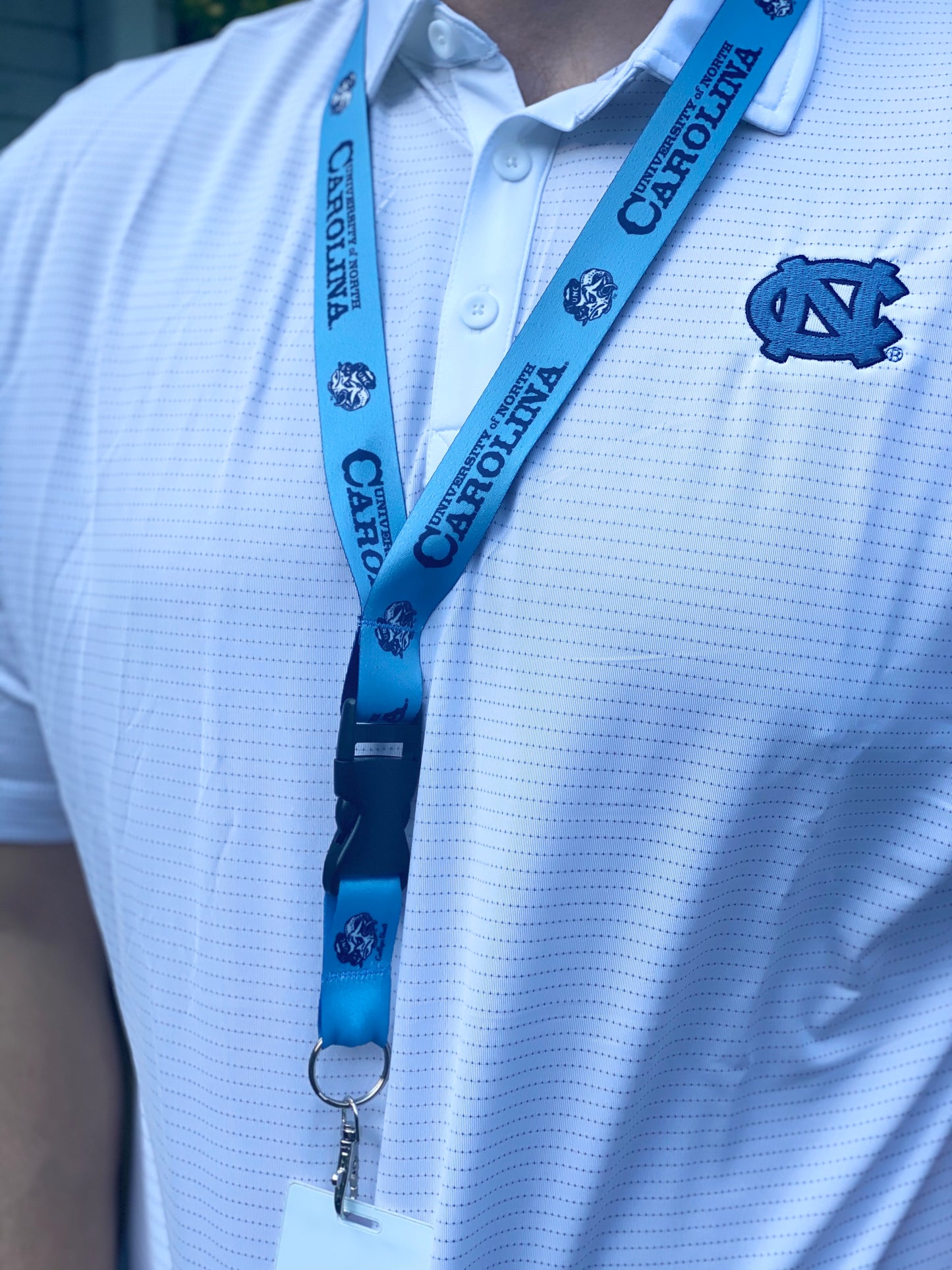 UNC Lanyard College Vault North Carolina Tar Heels Logos with Detachable Buckle Keychain