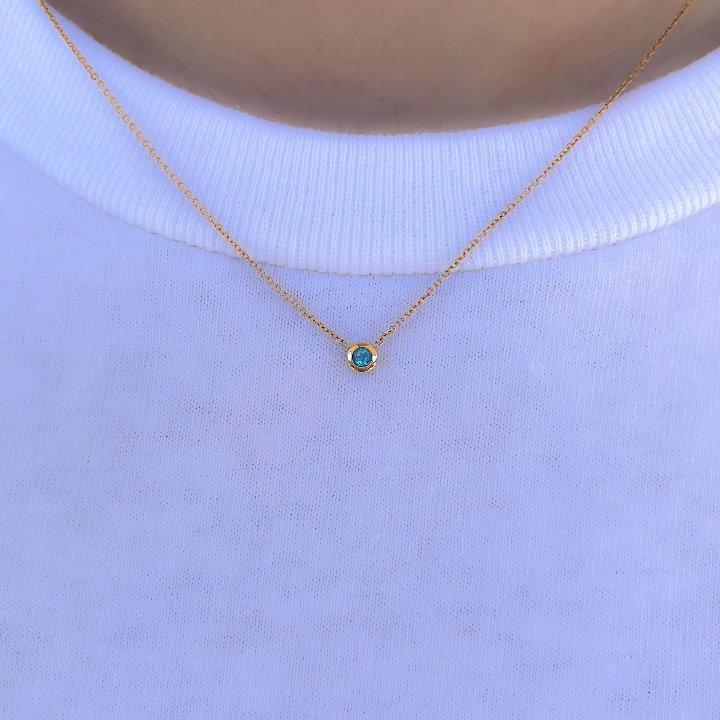 Blue Topaz Necklace by Kyle Cavan