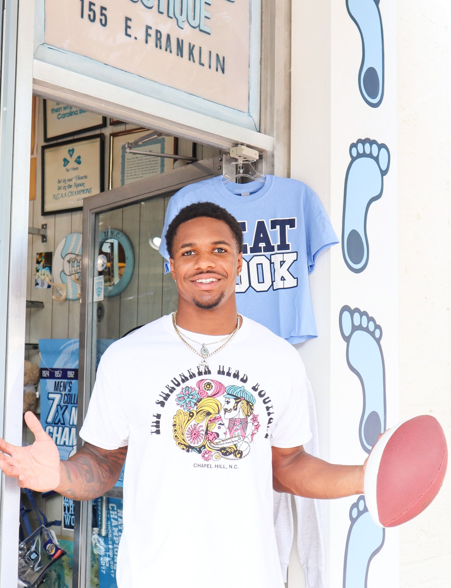 Shrunken Head Logo T-shirt in White