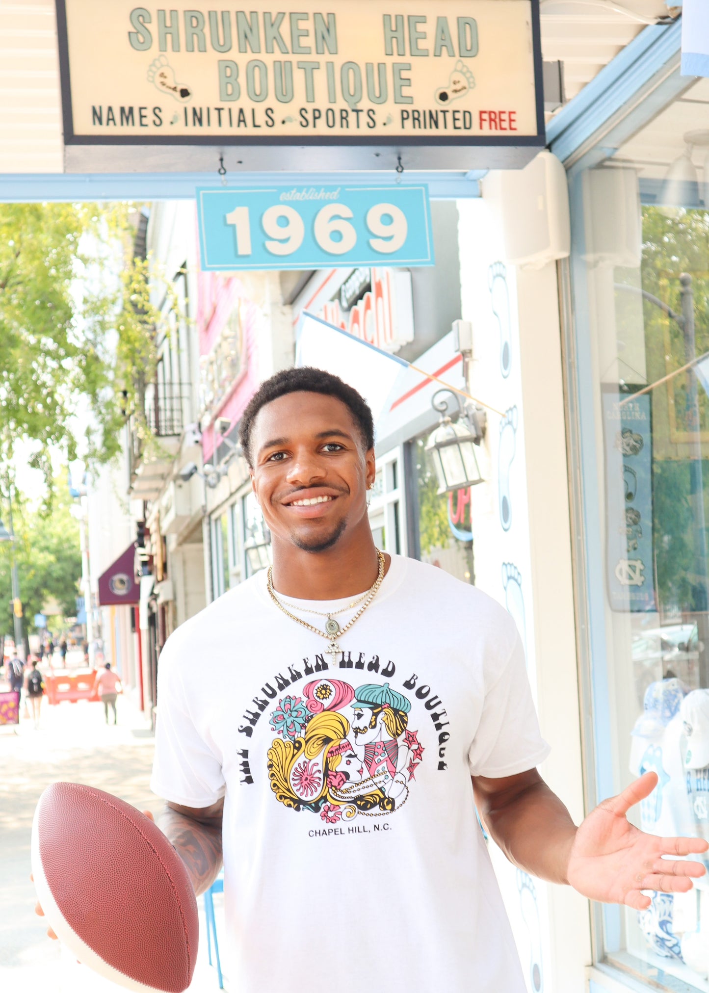 Shrunken Head Logo T-shirt in White