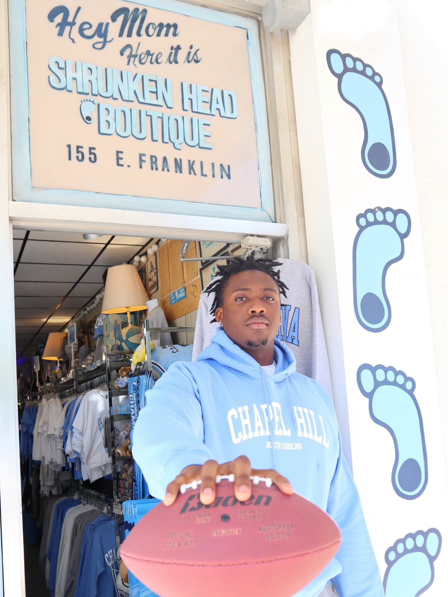 Chapel Hill North Carolina Adult Hoodie in Carolina Blue