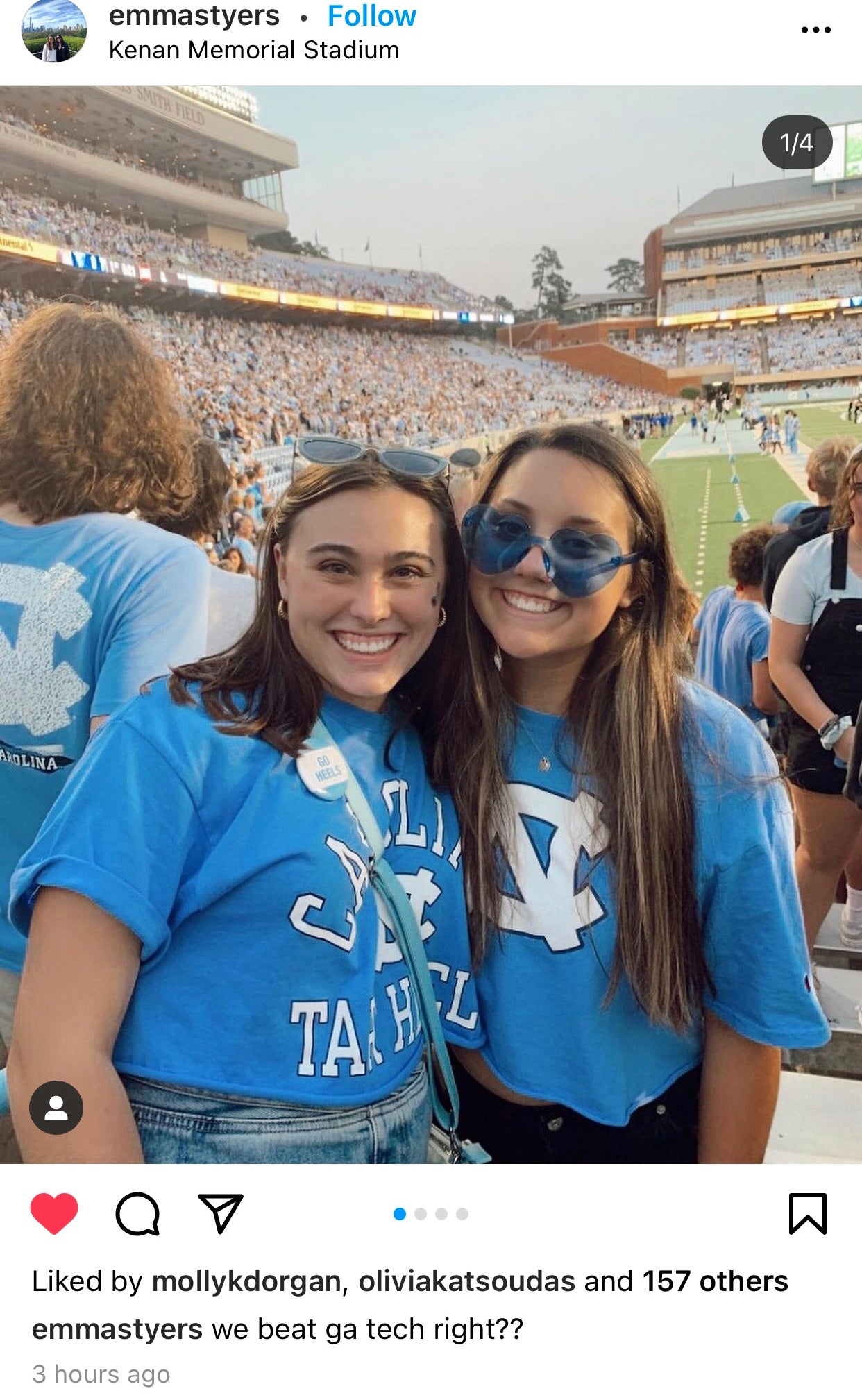 UNC Game Day Crop Top