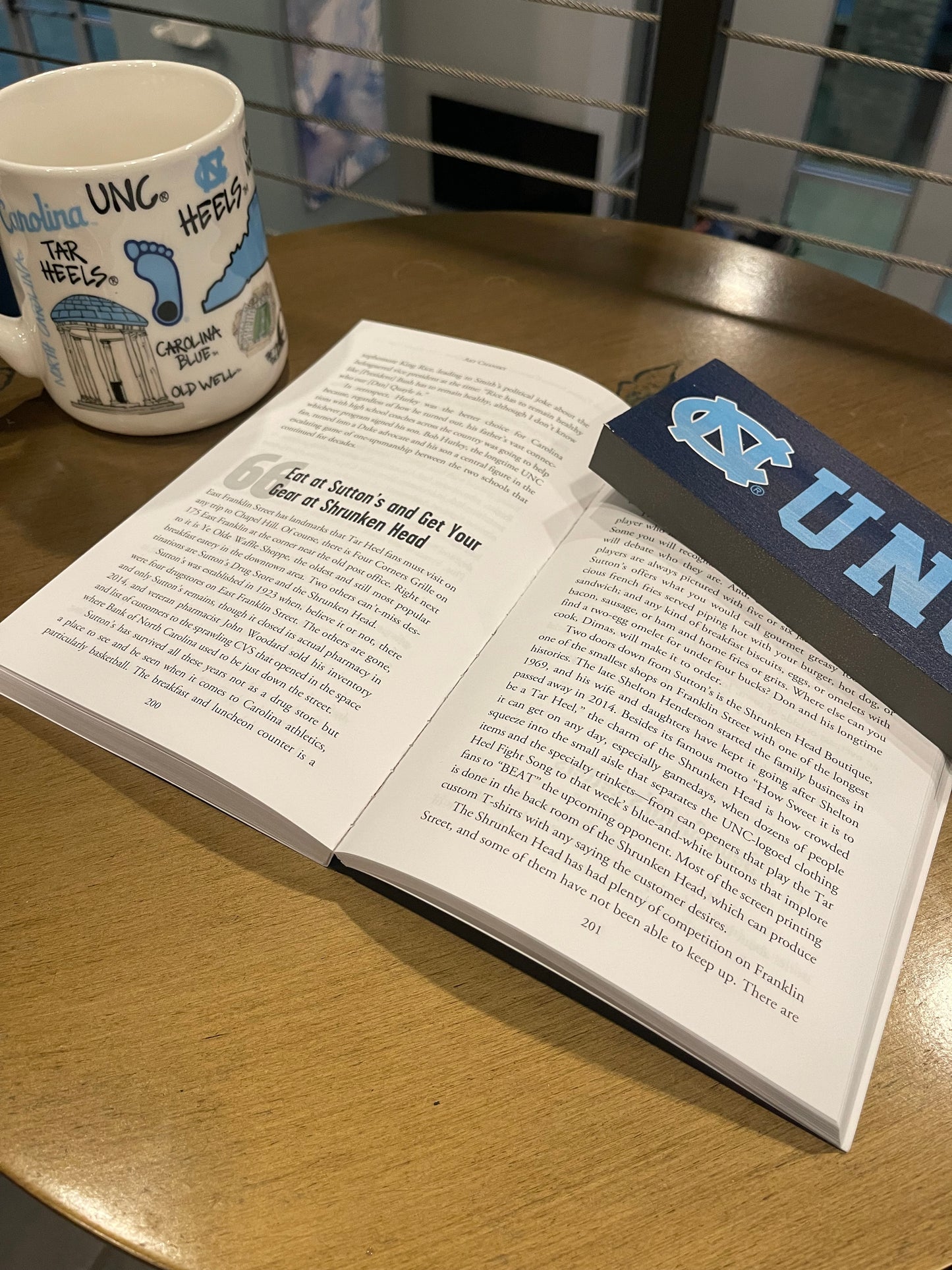 UNC Tar Heels Desk Top Wooden Block Decor