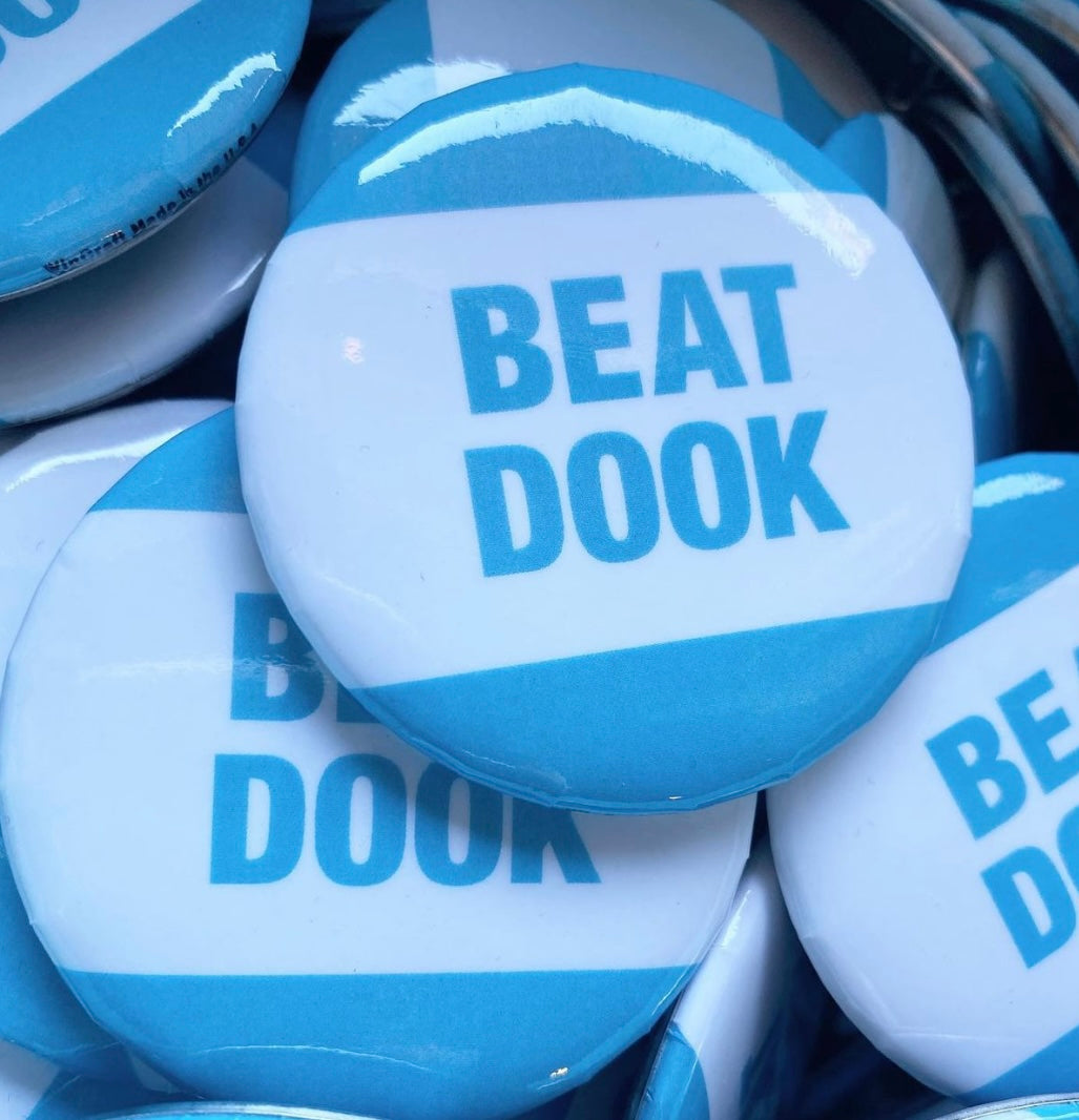 SHB Beat Dook Button Pin for North Carolina Tar Heels Fans by Shrunken Head Brand