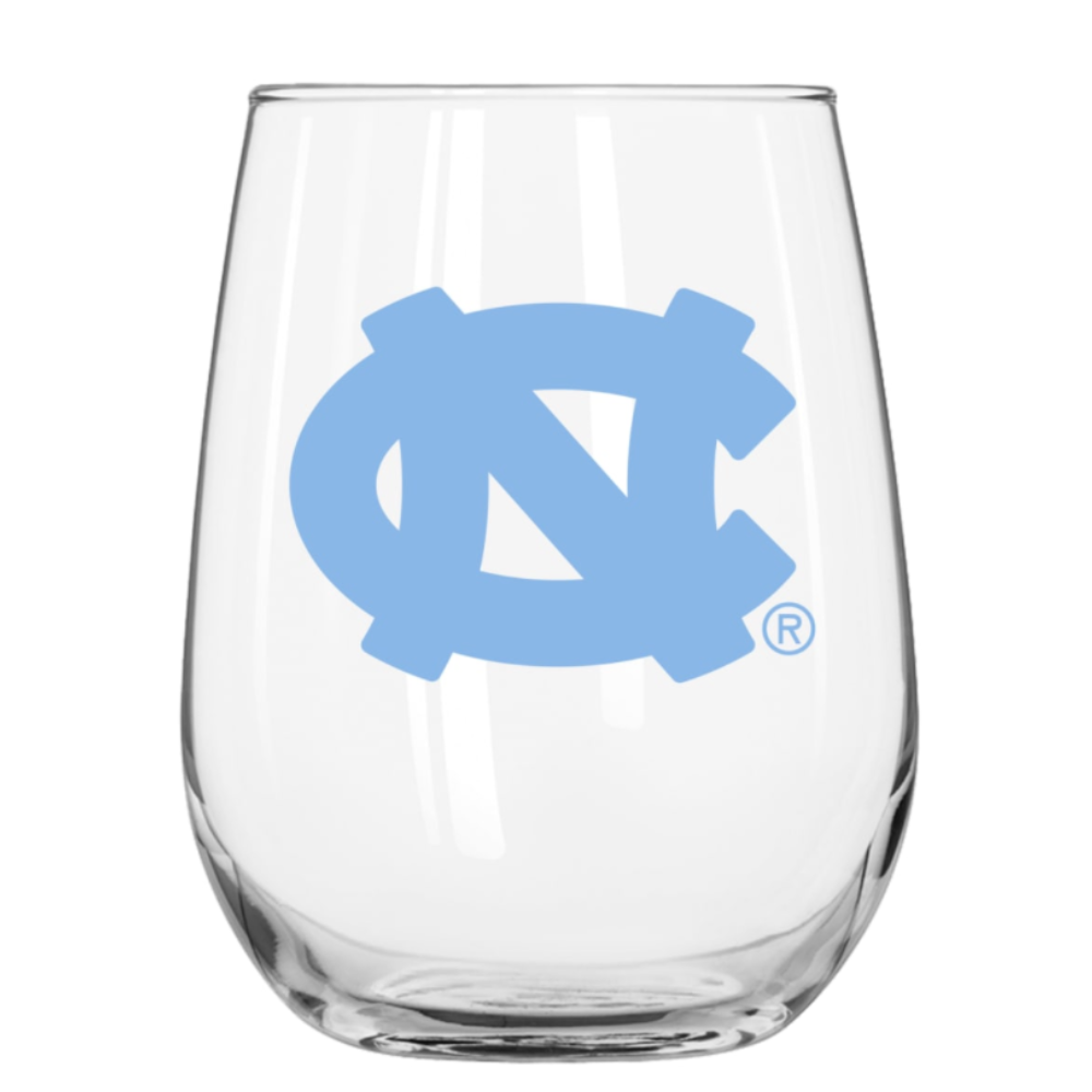 North Carolina 16oz Gameday Curved Beverage Glass