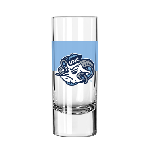 North Carolina 2.5oz Colorblock Shooter Glass