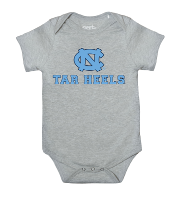 Carolina Tar Heels Otis Onesie in Grey