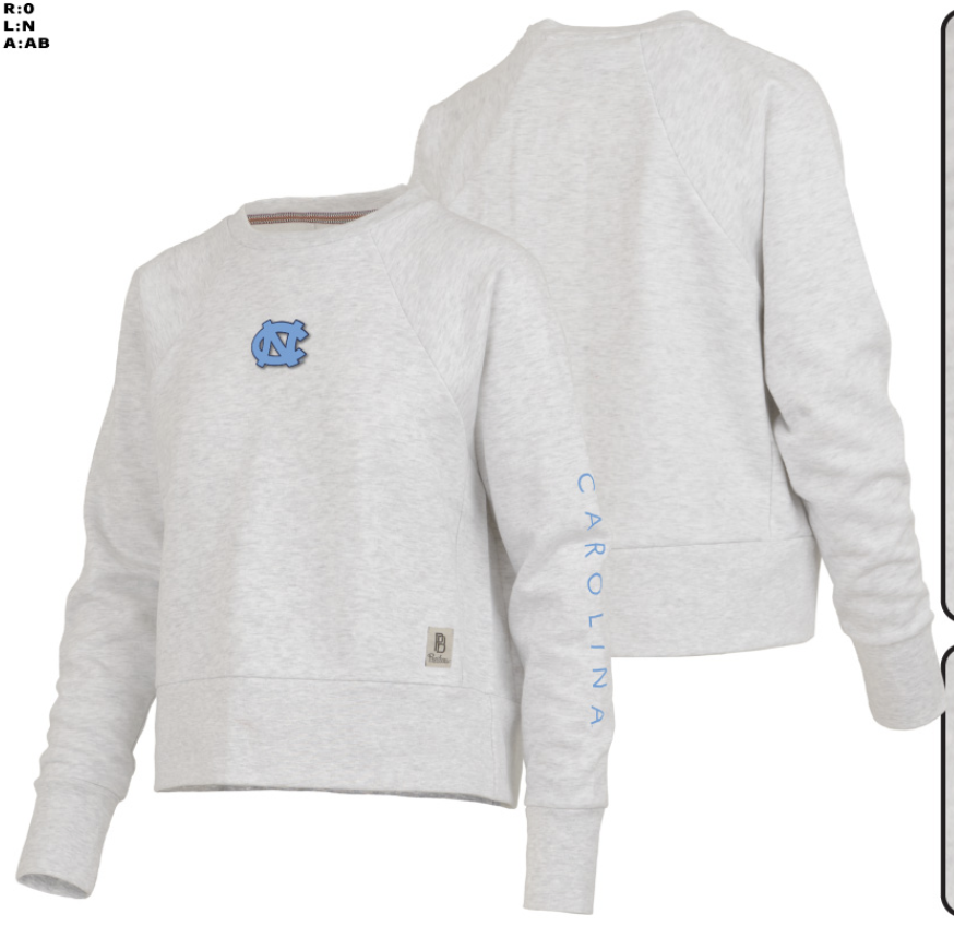 Unc hot sale women's sweatshirt