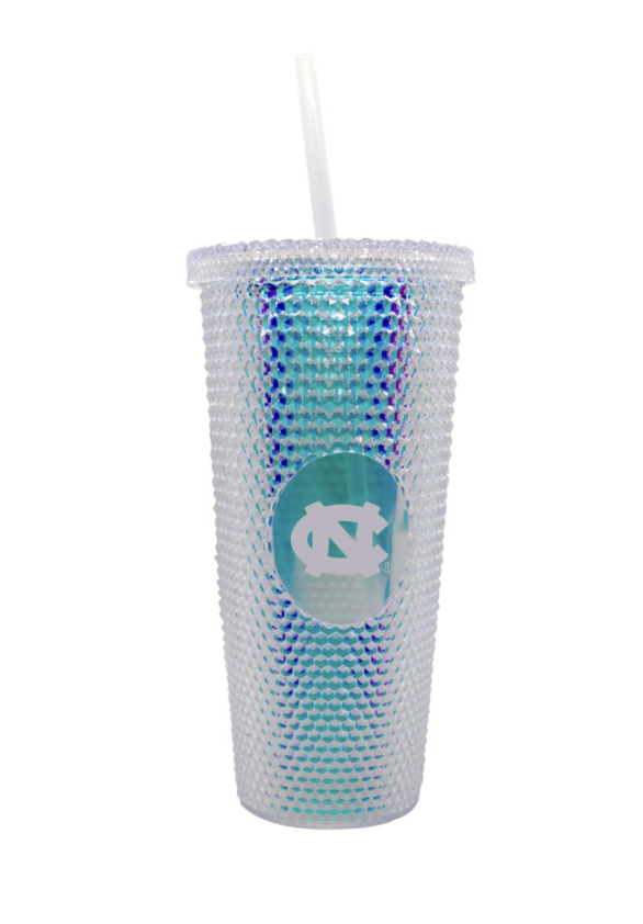 North Carolina Tar Heels Collage Tumbler with Lid and Straw – Shrunken Head