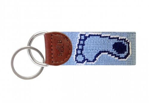 North Carolina Tar Heels  Light Blue Needlepoint Key Fob