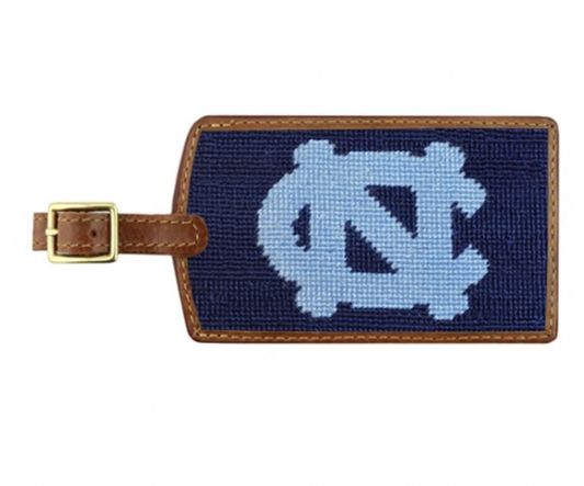 North Carolina Dark Navy Needlepoint Luggage Tag